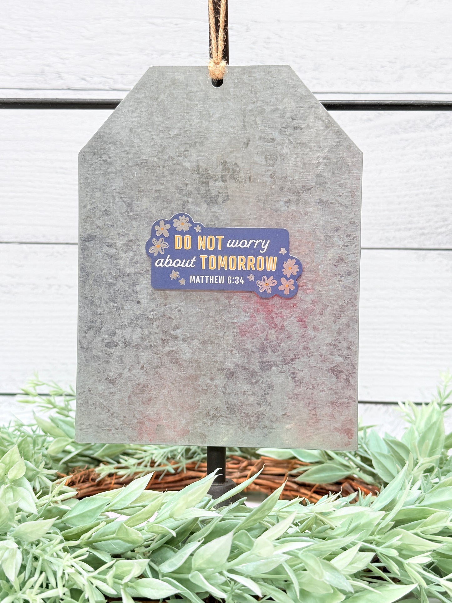 Matthew 6:34 do not worry about tomorrow scripture refrigerator magnet