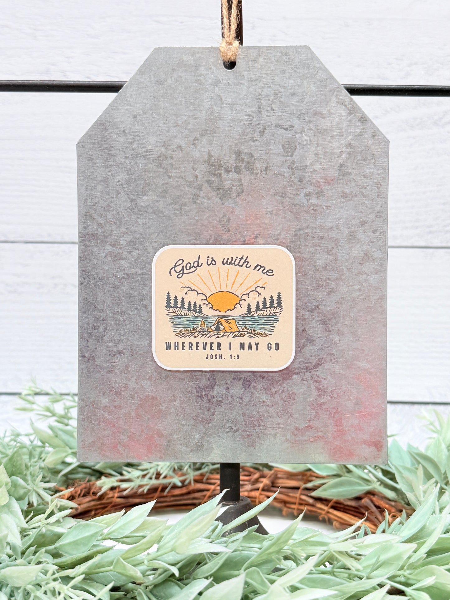 God is with me magnet Joshua 1:9 inspirational Christian refrigerator magnet