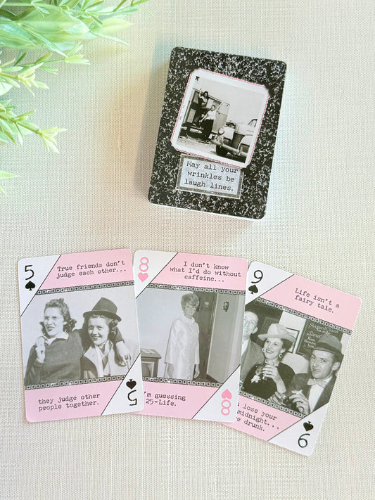 Sassy Talk playing cards deck with humorous sayings
